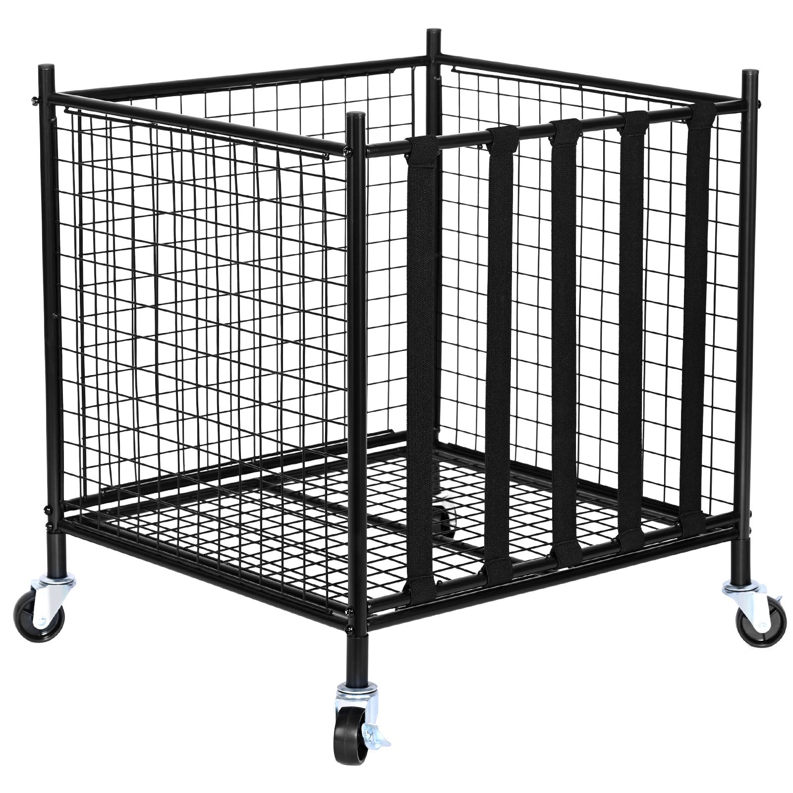 Sports Equipment Cart - Opbergwagen voor sportballen, afsluitbare basketbalkooi met