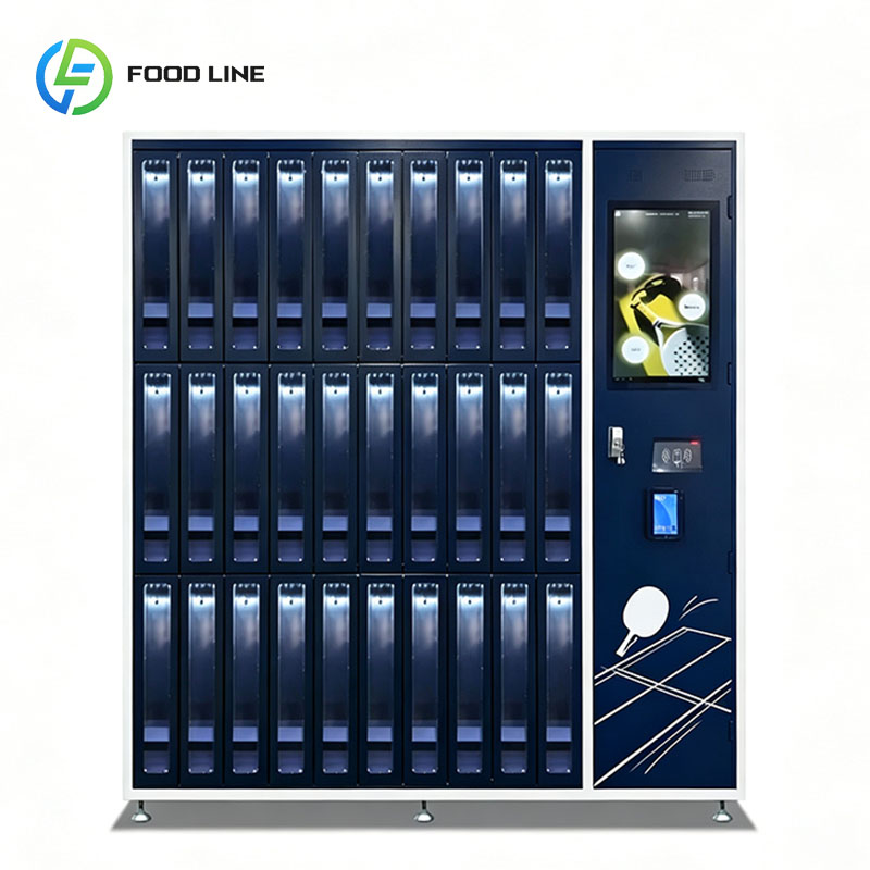 Sports Equipment Locker - Tafeltennisautomaat met slimme kluis, touchscreen, pingpongbat,