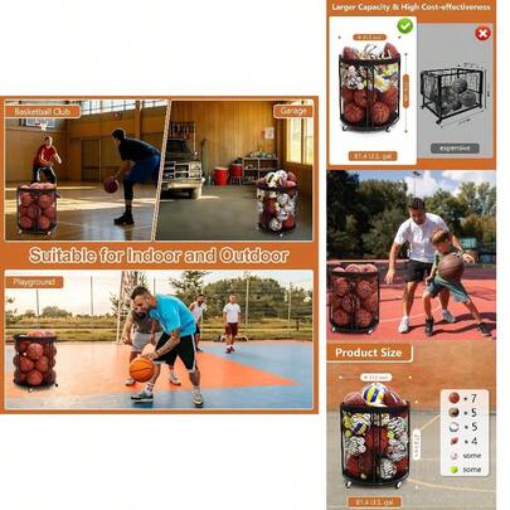 Zware kwaliteit balopslagwagen - Sports Equipment Cart recensie en prijs