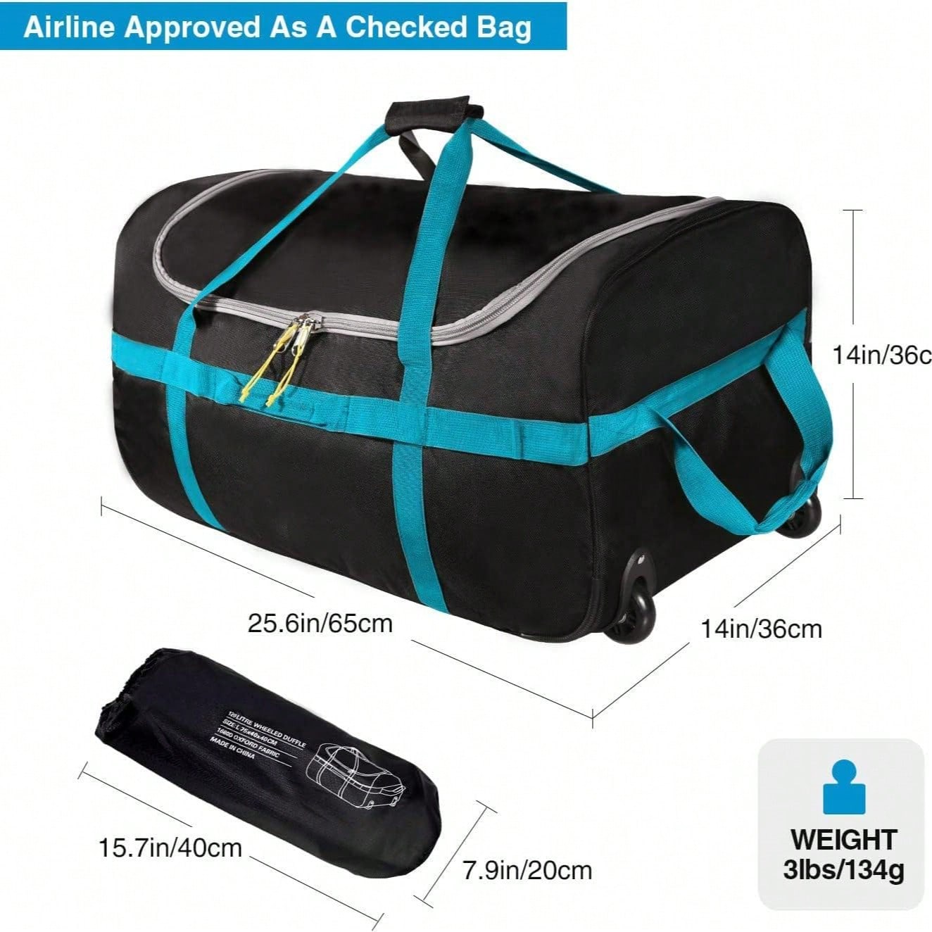 85L Reistas met wielen, opvouw - Sports Equipment Bag With Wheels recensie en prijs