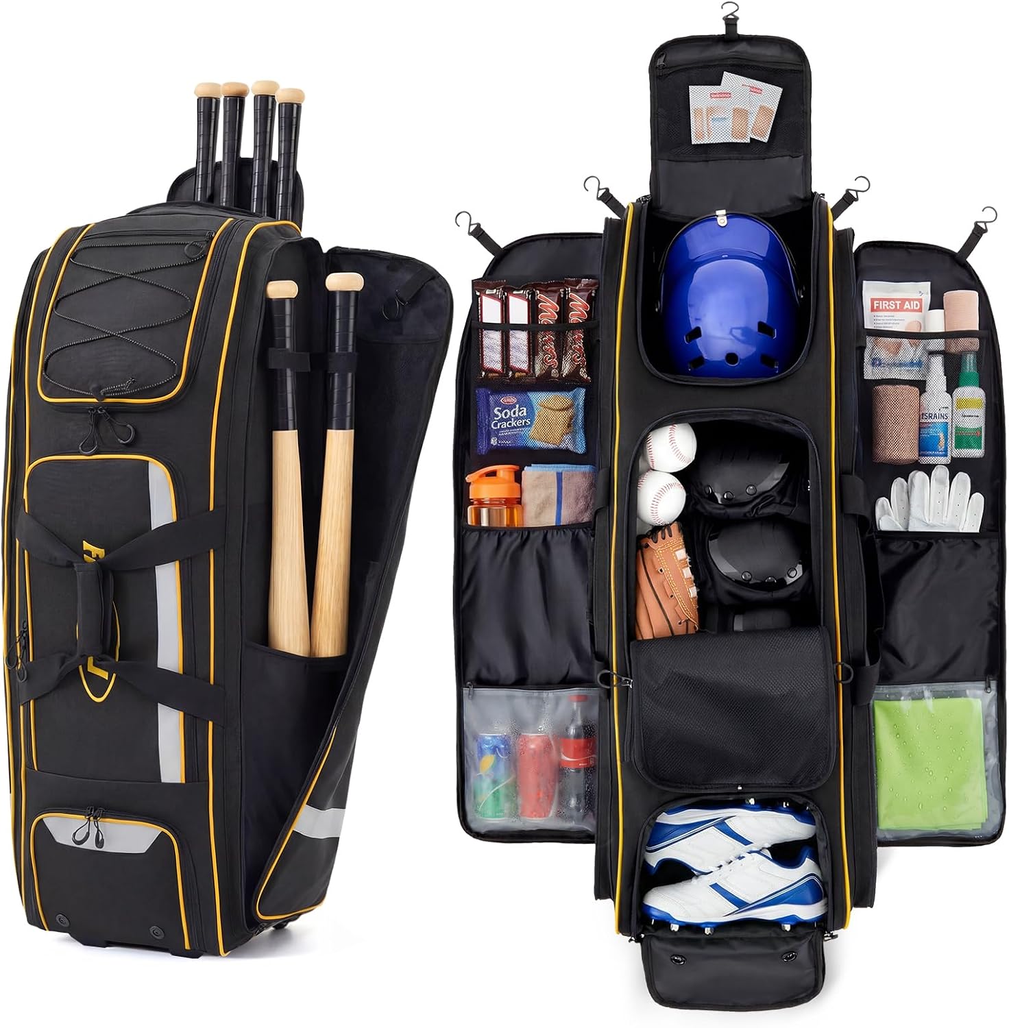 100L Rolbare Baseballtas voor  - Sports Equipment Bag With Wheels recensie en prijs