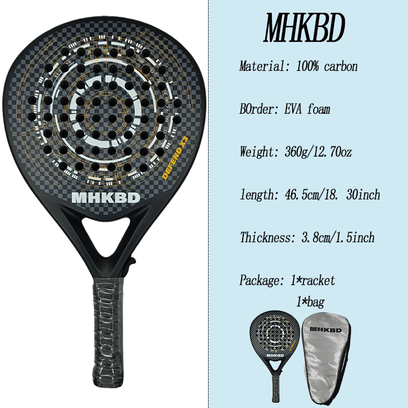 MHKBD Carbon Fiber Padelracket - Padel Racket Carbon recensie en prijs