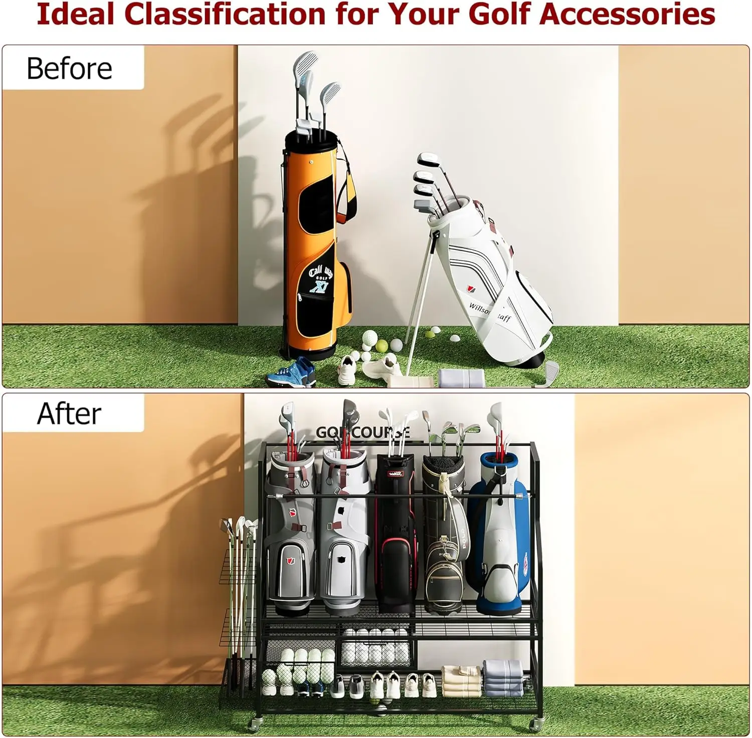 Multifunctionele rollende golf - Sports Equipment Bag With Wheels recensie en prijs