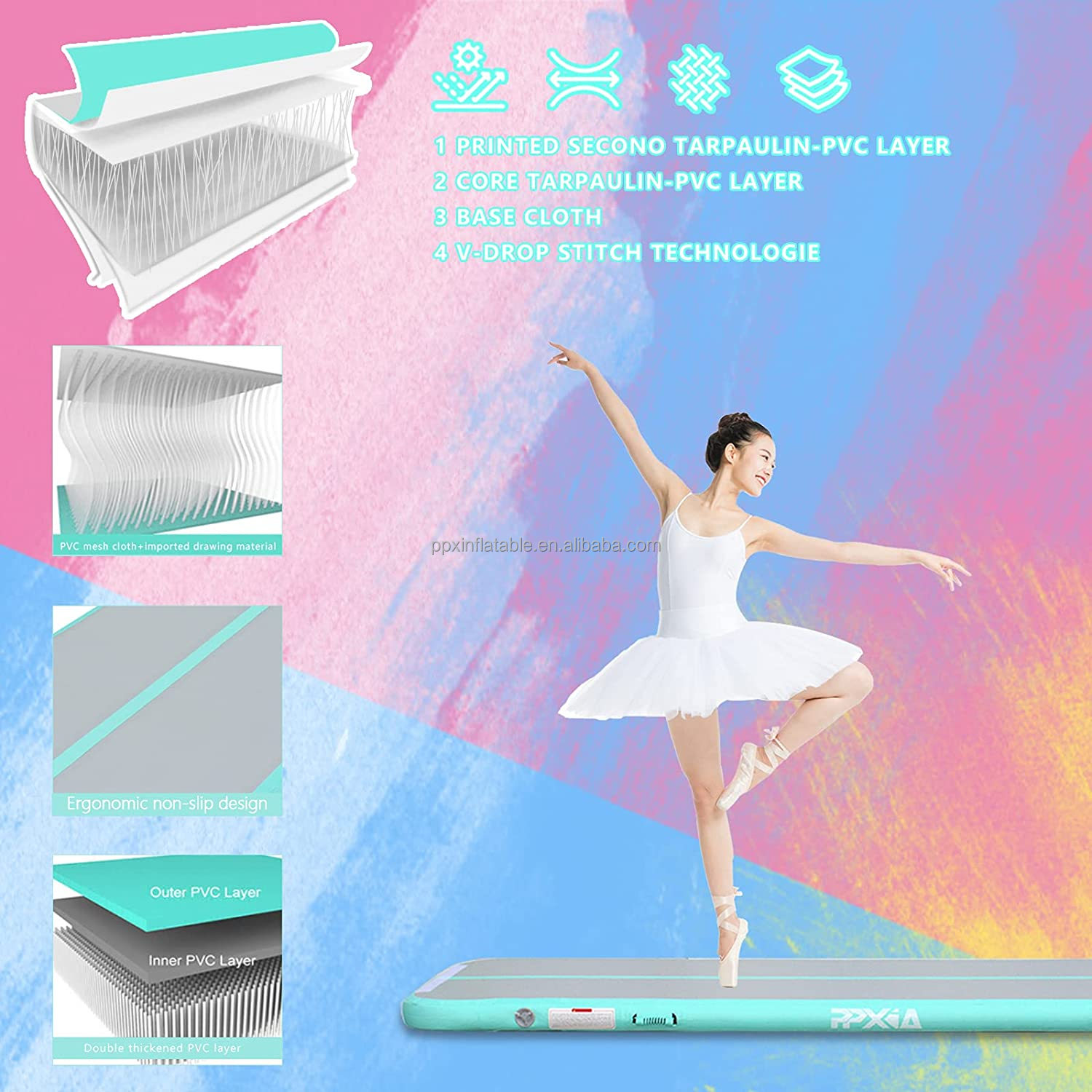 Groothandel 3m Tumbling Airtra - Tumbling Air Track recensie en prijs
